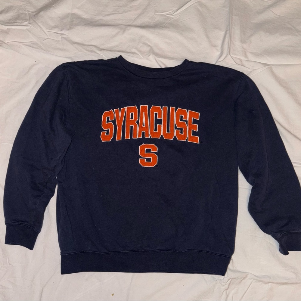 Syracuse University Vintage embroidered navy blue sweatshirt